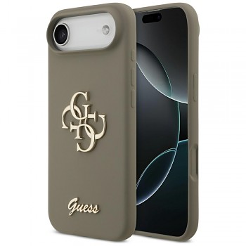 Guess - Silicone Big 4G Script - iPhone 17 Air - hnědá