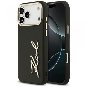 Karl Lagerfeld Hardcase Script Logo iPhone 17 Pro Max černý