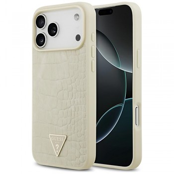 Guess Croco Triangle Logo MagSafe GUHMP17XPCRTHCD iPhone 17 Pro Max zlatá