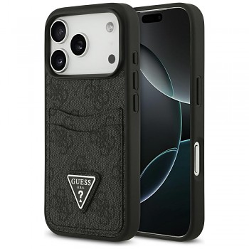 Guess Hardcase 4G Double Card Triangle iPhone 17 Pro černá