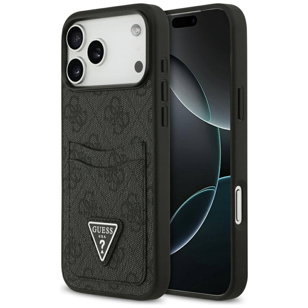 Levně Guess Hardcase 4G Double Card Triangle pro iPhone 17 Pro Max černý