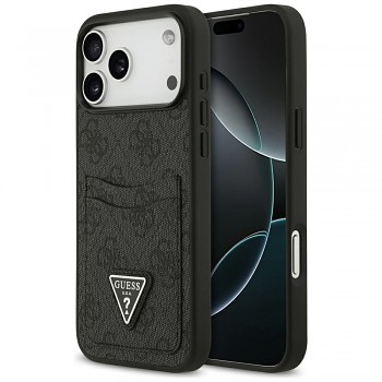 Guess Hardcase 4G Double Card Triangle pro iPhone 17 Pro Max černý