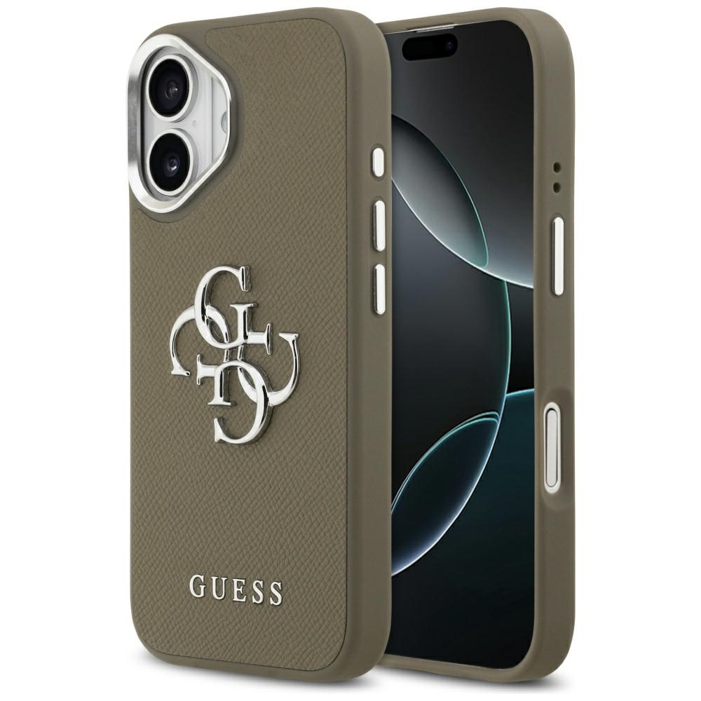 Levně Guess Hardcase Grained Big 4G Classic Logo iPhone 17 Hnědá