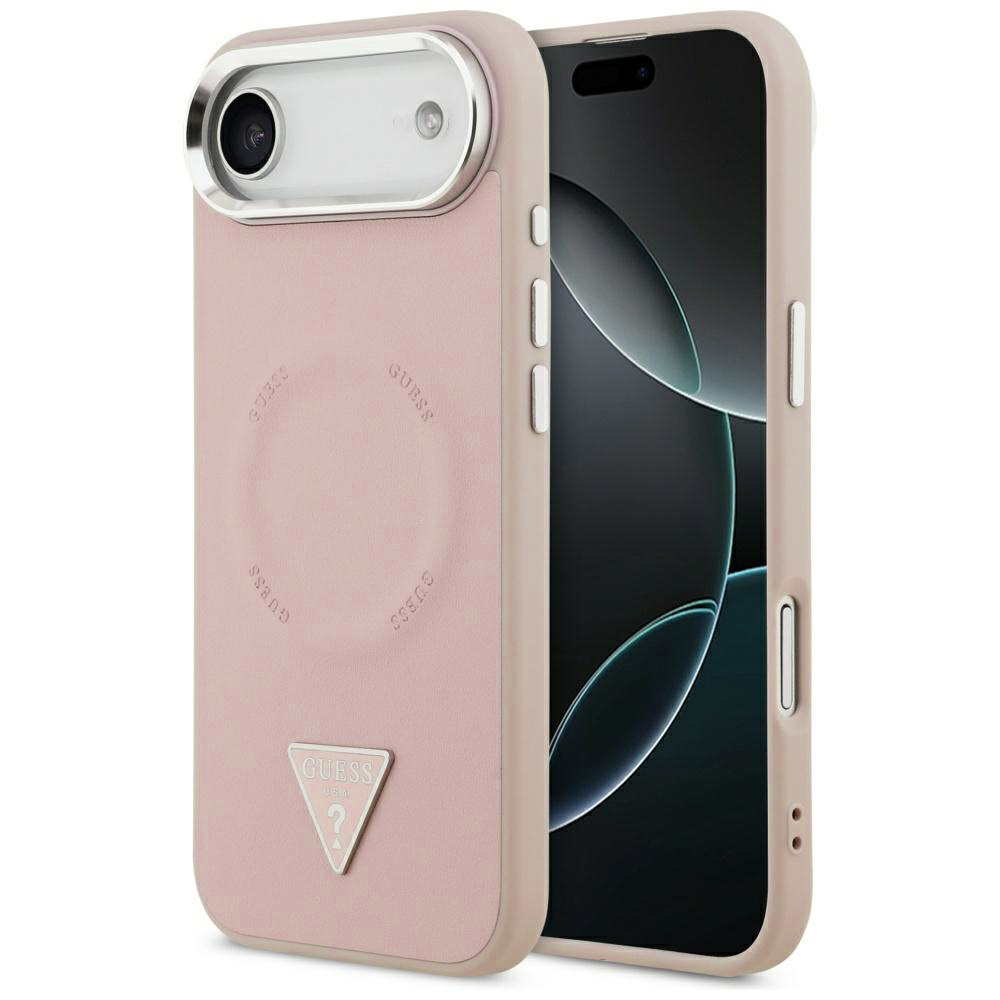 Levně Guess Hardcase Triangle Logo MagSafe iPhone 17 Air Růžová