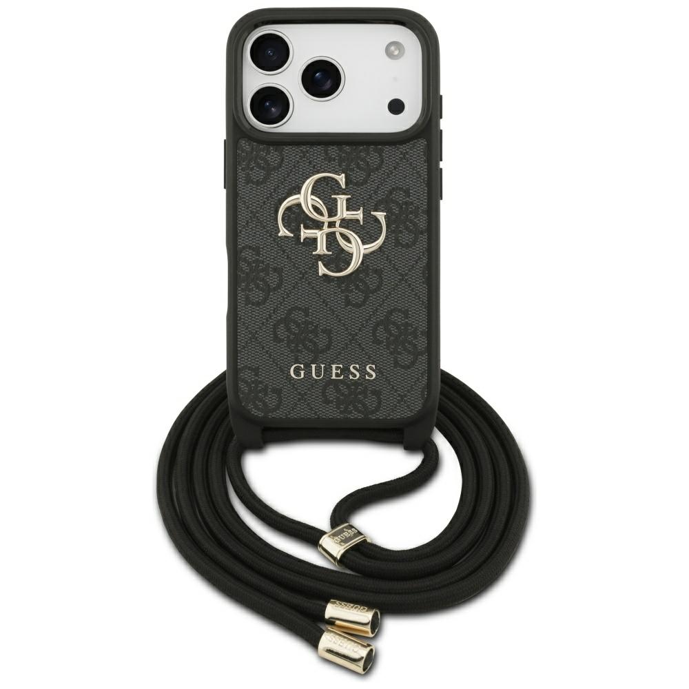 Levně Guess Crossbody Cord 4G Big Logo GUHCP17LP4GMGCRK iPhone 17 Pro černá