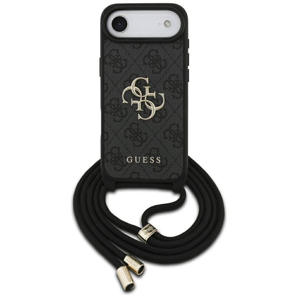 Levně Guess Crossbody Cord 4G Big Logo iPhone 17 Air Černá