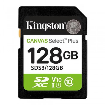 Paměťová karta Kingston Canvas Select Plus SDXC 128GB 150MB/s černá