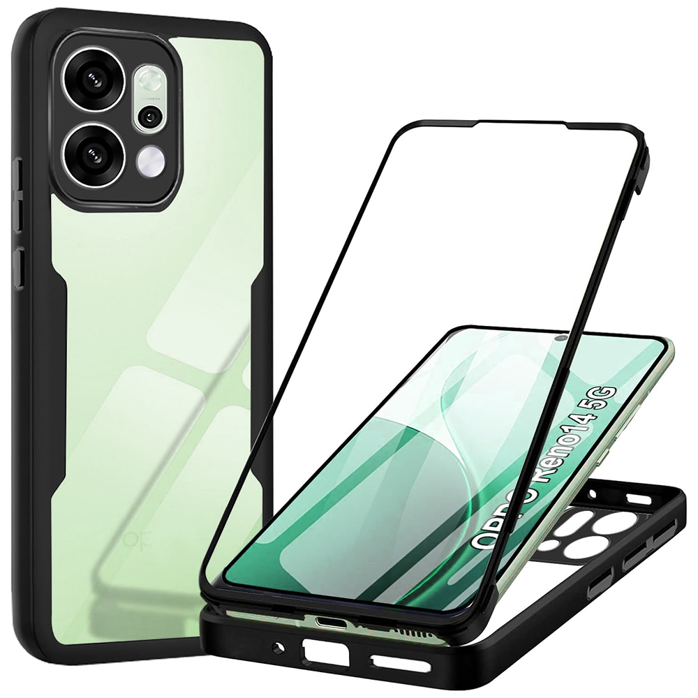 Levně Techsuit ColorVerse 360 Series + Ochranné sklo Oppo Reno14 Černá