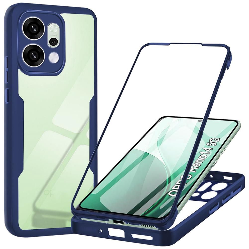 Levně Techsuit ColorVerse 360 Series + Ochranné sklo Oppo Reno14 Modrá