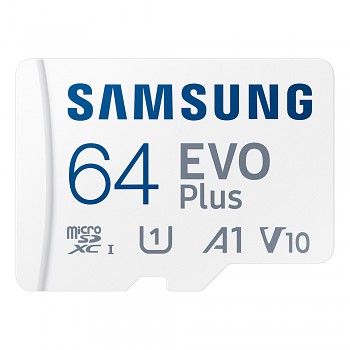 Paměťová karta Samsung Evo Plus MicroSDXC 64GB Class 10 bílá