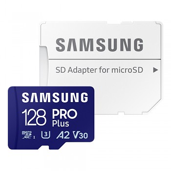 Samsung Memory Card PRO Plus MicroSDXC 128GB bílá s adaptérem