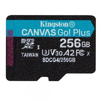 Kingston Memory Card Canvas Go Plus microSDXC 256GB USH-1 U3 V30 A2 černá
