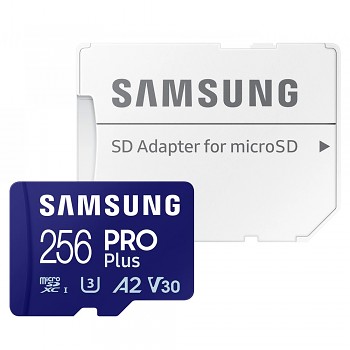 Samsung Memory Card PRO Plus MicroSDXC Adaptér 256GB bílá