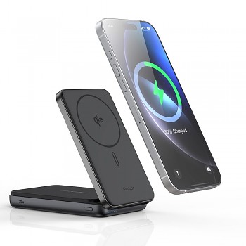 Mcdodo 2in1 Magnetic Power Bank MC-6310 skládací stojánek na telefon Qi2 10000mAh 20W LED indikátor černá