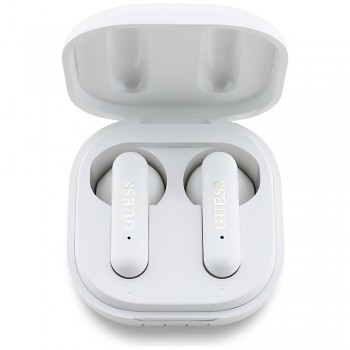Guess Wireless Earbuds 4G Metal Logo GUTWSJ7HE4GH Bluetooth True Wireless Stereo USB-C In-ear bílé