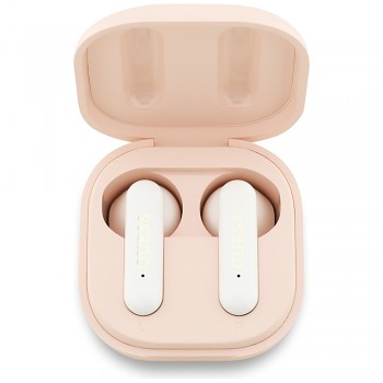 Guess Wireless Earbuds 4G Metal Logo GUTWSJ7HE4GP Bluetooth True Wireless Stereo USB-C do uší růžová