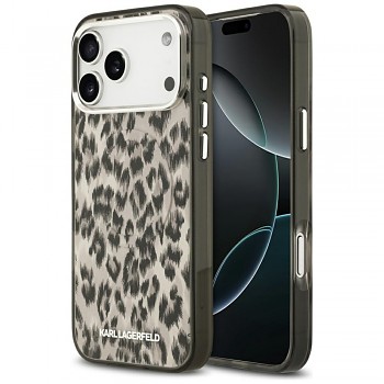 Karl Lagerfeld IML Leopard Pattern MagSafe iPhone 17 Pro Max hnědý