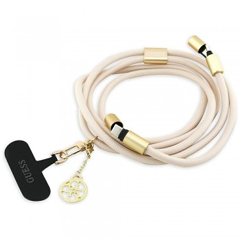 Guess Data Cable CBDY 4G Charm USB-C na USB-C Rychlé nabíjení 1.5m béžová