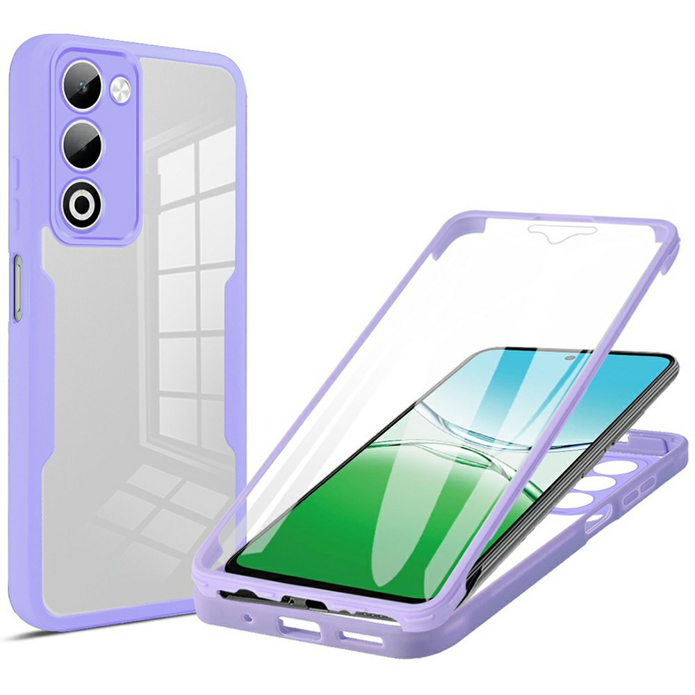 Levně Techsuit ColorVerse 360 Series + Ochranné sklo Oppo A5 4G / A5 5G Fialová