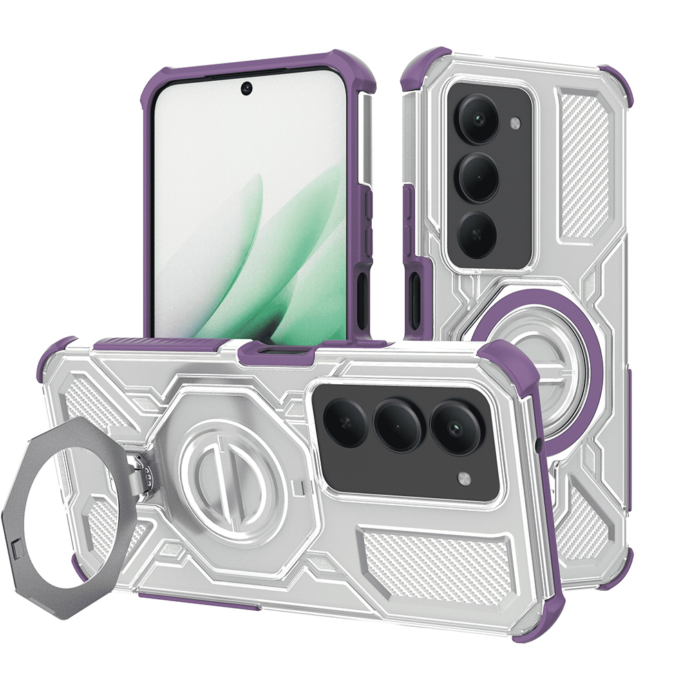 Levně Techsuit Carbon Shield PRO pro Xiaomi Redmi 15 4G / 5G fialový průhledný