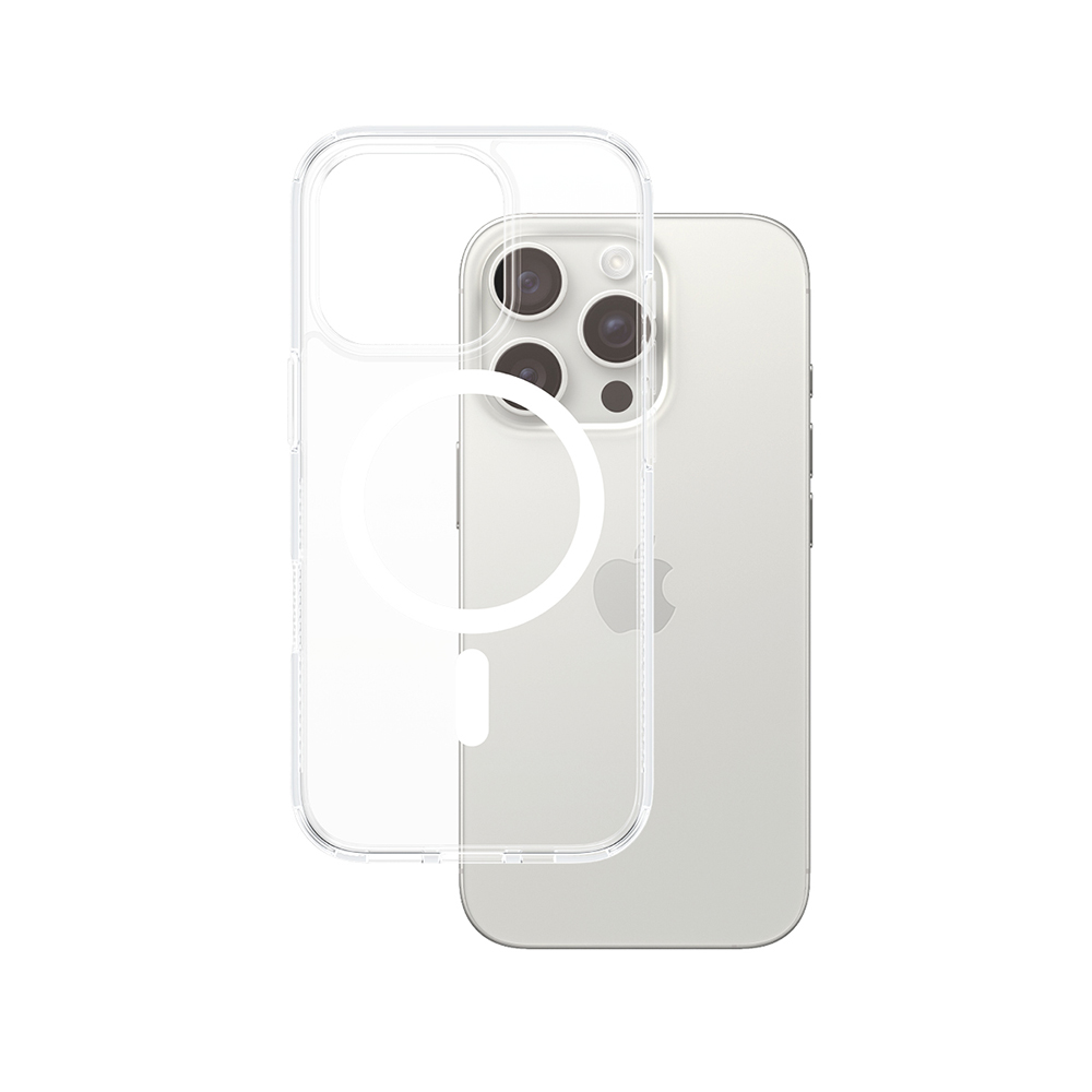 Levně PanzerGlass® HardCase bílý MagSafe Series iPhone 16 Pro průhledný