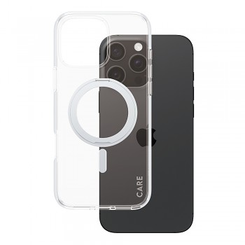 PanzerGlass® CARE Feature Silver Kickstand & MagSafe iPhone 16 Pro Max čirý