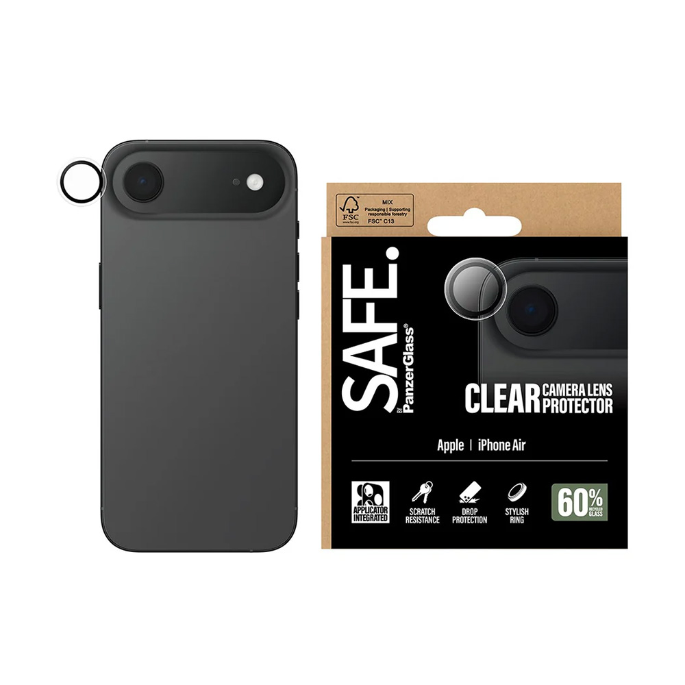 Levně PanzerGlass® SAFE. Ochrana čočky fotoaparátu iPhone 17 Air čirá