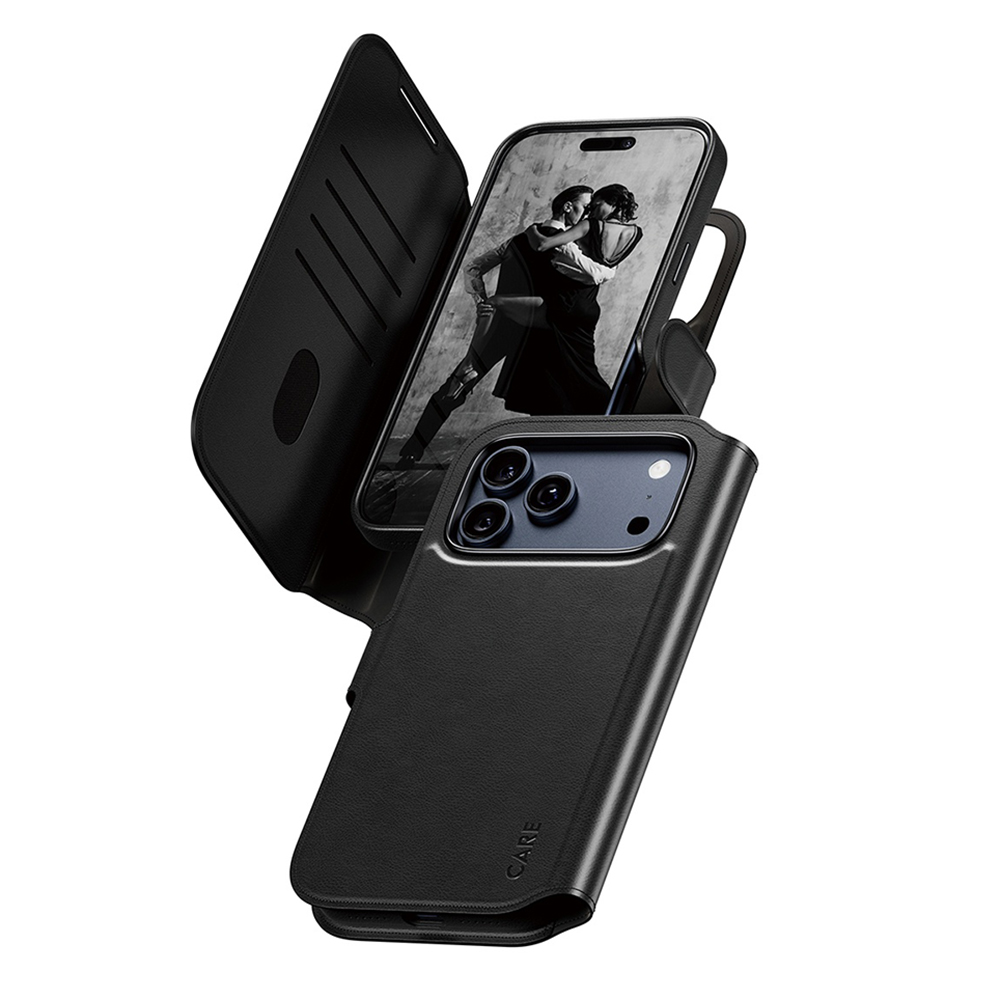 Pouzdro PanzerGlass CARE Feature MagSafe Tango Two-in-One Wallet iPhone 17 Pro Max černé