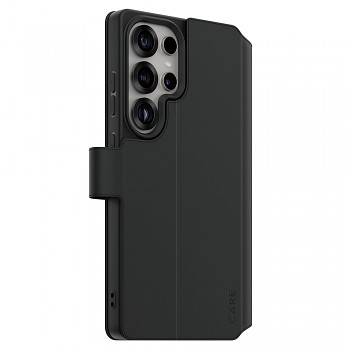 Pouzdro PanzerGlass CARE Feature Kickstand Wallet pro Samsung Galaxy S25 Ultra černé