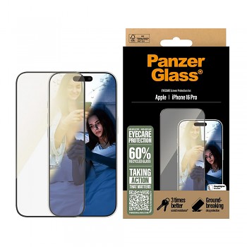 PanzerGlass Ultra-Wide Fit EyeCare ochranné sklo iPhone 16 Pro černé