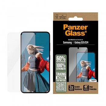PanzerGlass Ultra-Wide Fit ochranné sklo Samsung Galaxy S25 S24 čiré