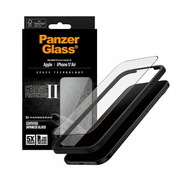 PanzerGlass Ultra-Wide Fit Ceramic II ochranné sklo s EasyAlignerem iPhone 17 Air černé