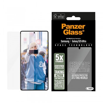 PanzerGlass® Ultra-Wide Fit keramický chránič displeje s EasyAligner Samsung Galaxy S25 Ultra čirý