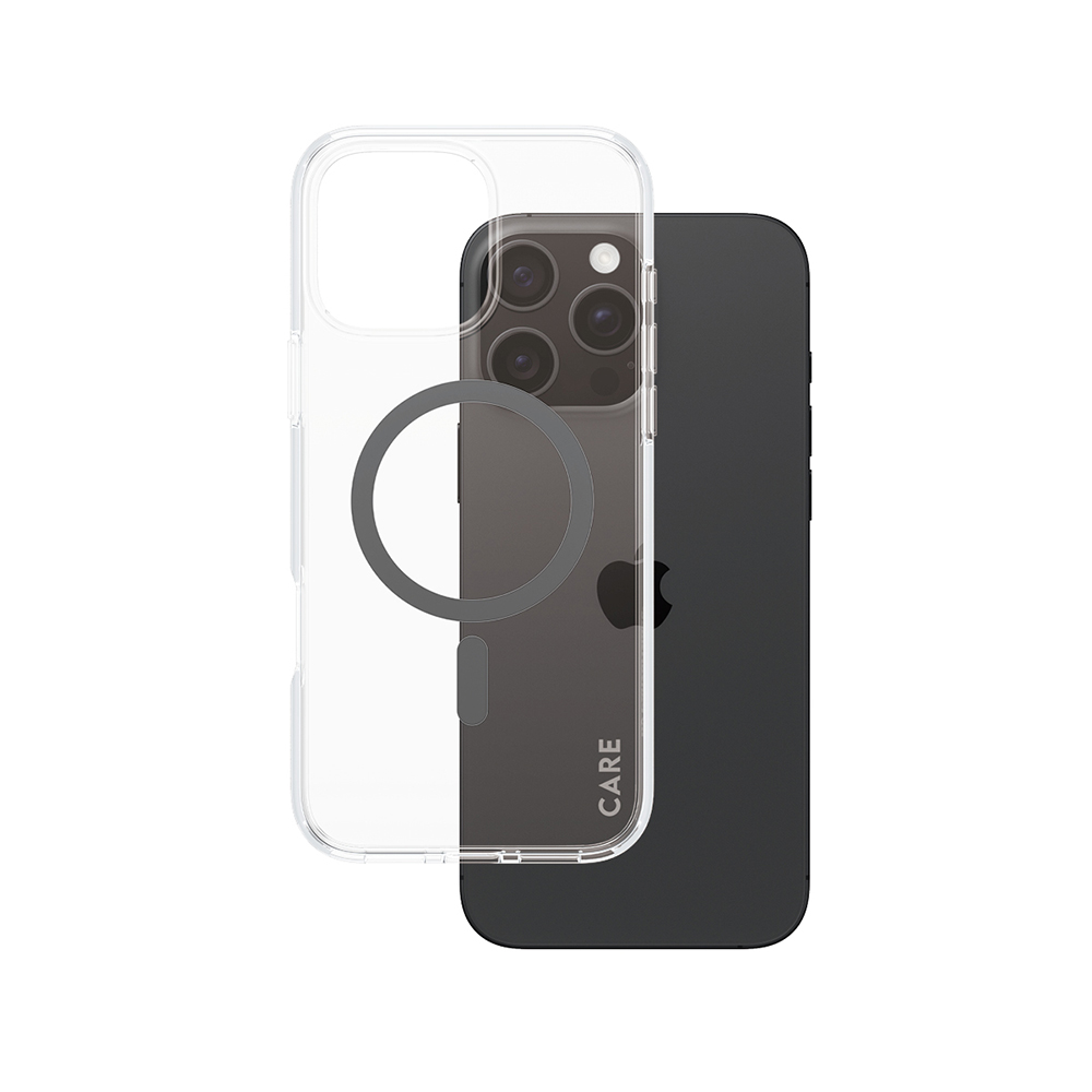 Levně PanzerGlass® CARE Flagship Urban Combat černý MagSafe iPhone 16 Pro Max průhledný