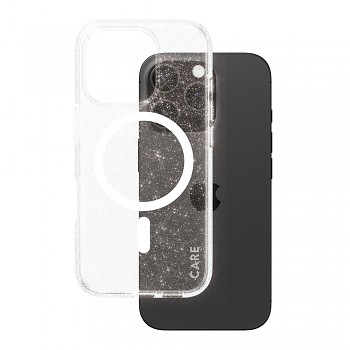 PanzerGlass® CARE Flagship Urban Combat Star Lit Bílá MagSafe iPhone 16 Pro Průhledný