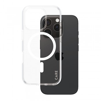 PanzerGlass® CARE Flagship Urban Combat bílý MagSafe iPhone 16 Pro průhledný