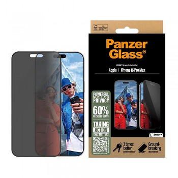 PanzerGlass Ultra-Wide Fit Privacy Screen Protector s EasyAlignerem iPhone 16 Pro Max černý