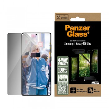 PanzerGlass Ultra-Wide Fit ECO MATRIX 4-way Privacy ochranné sklo Samsung Galaxy S25 Ultra čiré