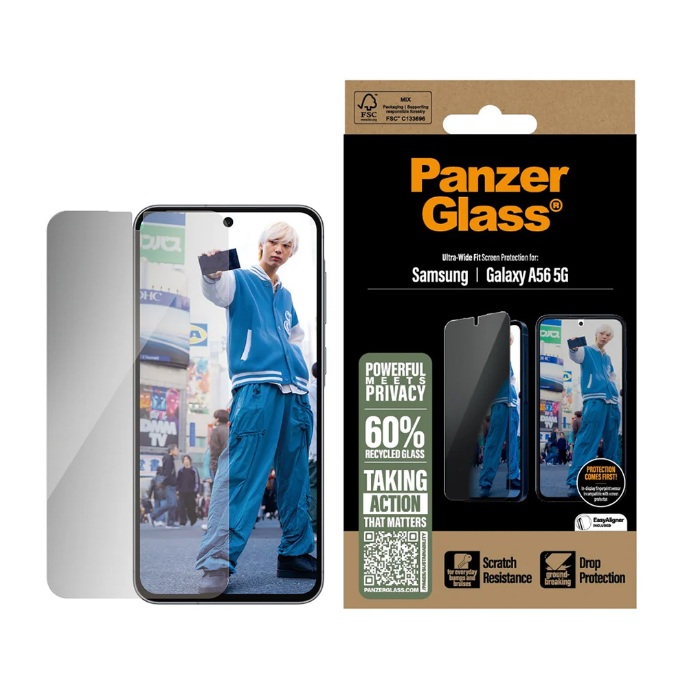 Levně PanzerGlass® Ultra-Wide Fit Privacy ochranné sklo Samsung Galaxy A56 5G čiré