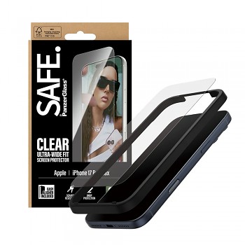 PanzerGlass SAFE Ultra-Wide Fit ochranné sklo s EasyAligner iPhone 17 Pro Max čiré