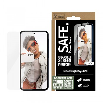 PanzerGlass® SAFE Ultra-Wide Fit ochranné sklo Samsung Galaxy A36 5G čiré