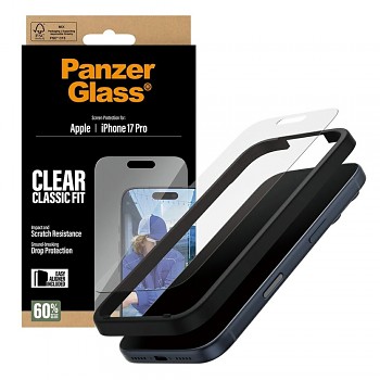 PanzerGlass® Classic Fit ochranné sklo s EasyAlignerem iPhone 17 Pro čiré