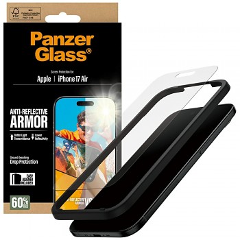 PanzerGlass Anti-Reflective Armor ochranné sklo s EasyAligner iPhone 17 Air matné průhledné