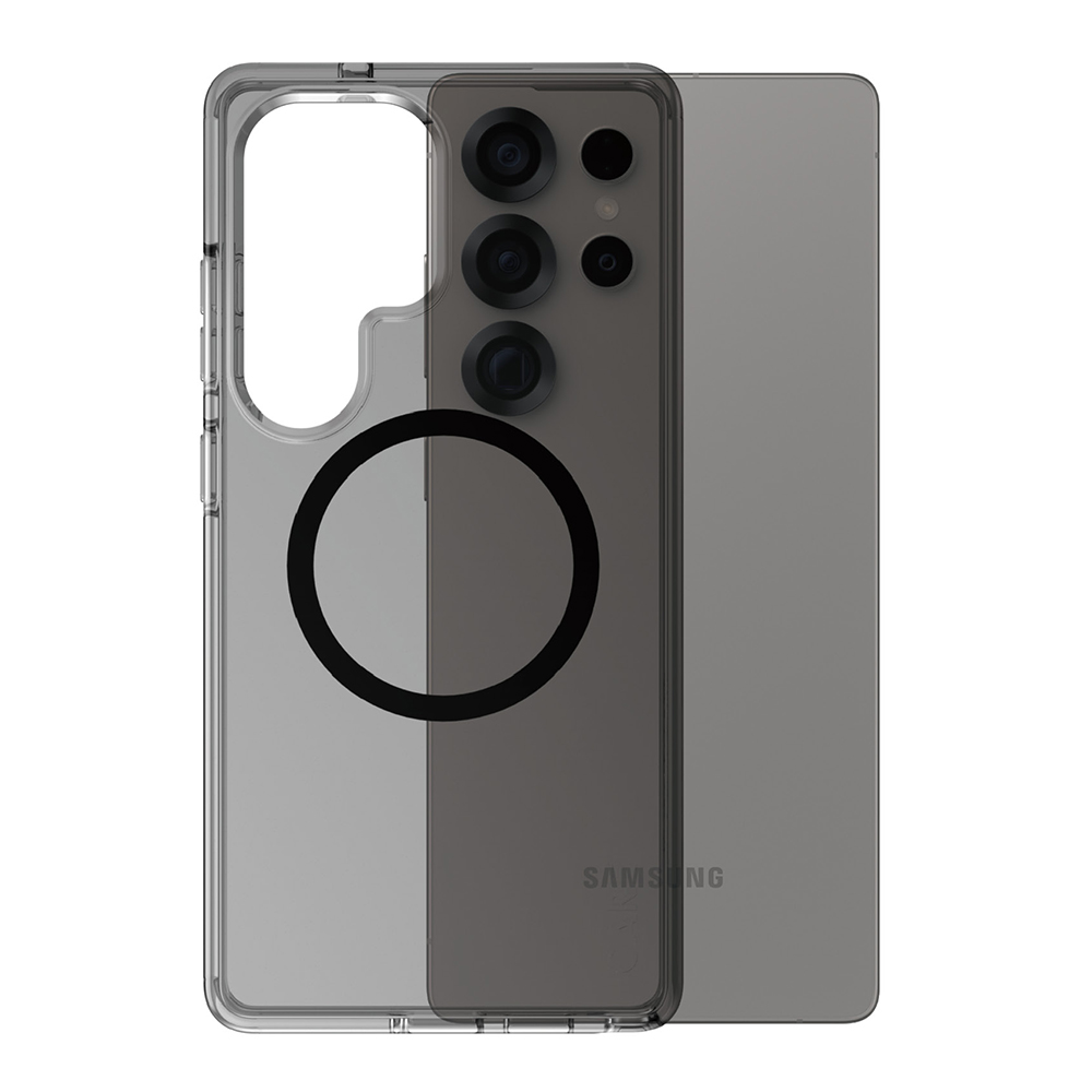 PanzerGlass® CARE Flagship Urban Combat černý Qi kompatibilní Samsung Galaxy S25 Ultra kouřový