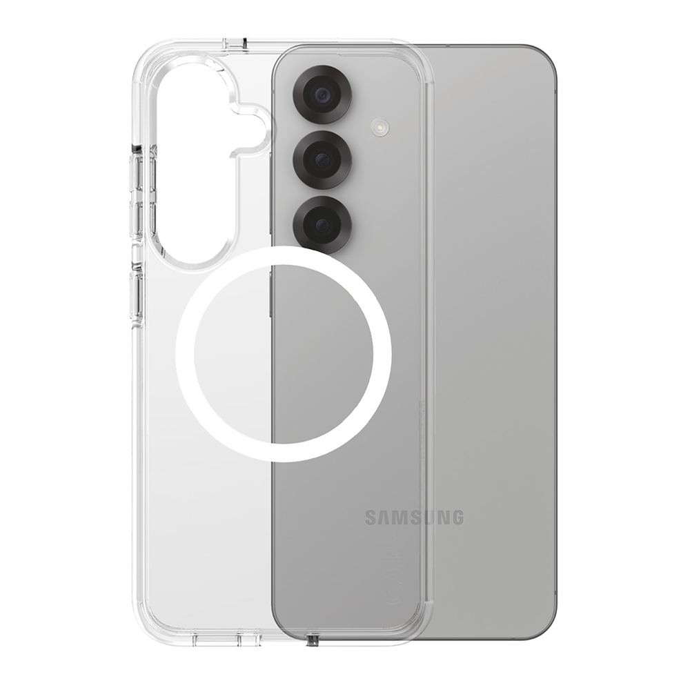 Levně PanzerGlass® CARE Flagship Urban Combat bílý Qi kompatibilní Samsung Galaxy S25 průhledný