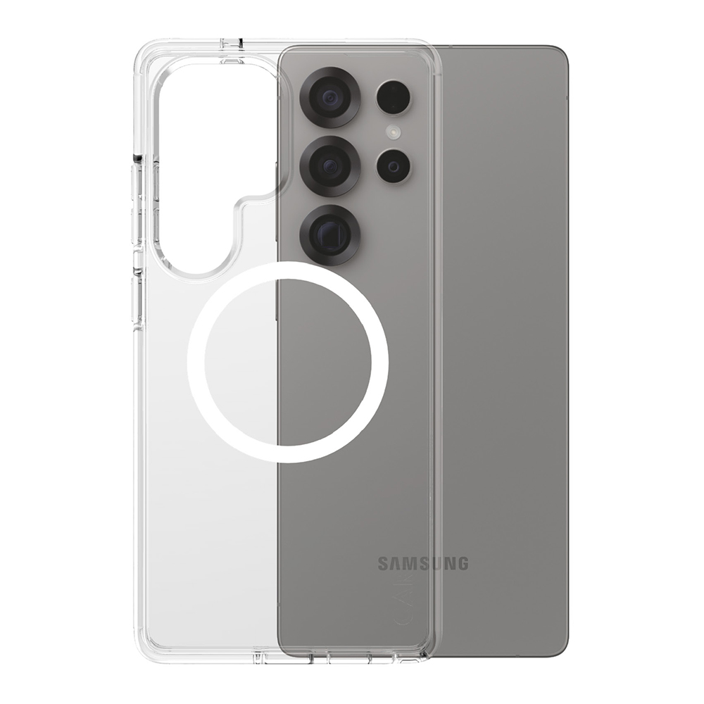 Levně PanzerGlass® CARE Flagship Urban Combat bílý Qi kompatibilní Samsung Galaxy S25 Ultra průhledný
