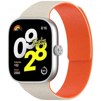Techsuit řemínek pro Xiaomi Smart Band 9 Pro 8 Pro Redmi Watch 4 5 oranžový