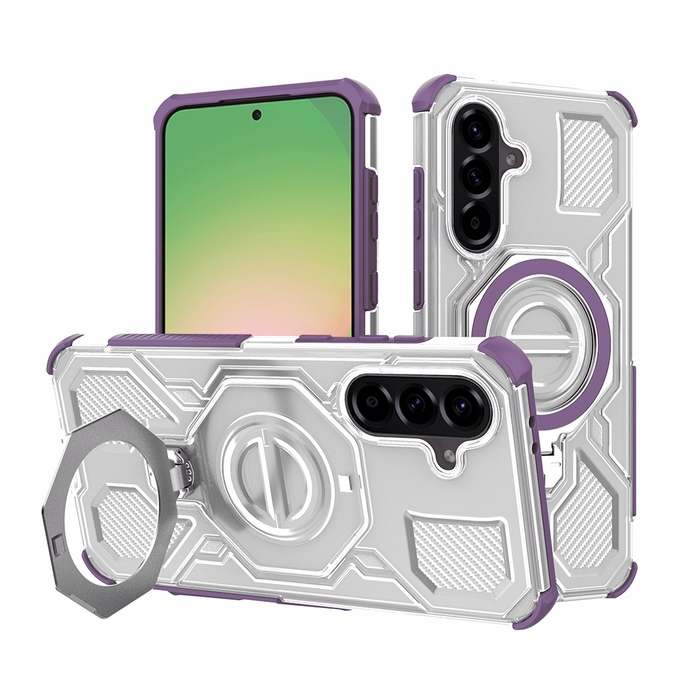 Levně Techsuit Carbon Shield PRO pro Samsung Galaxy A56 5G fialový průhledný