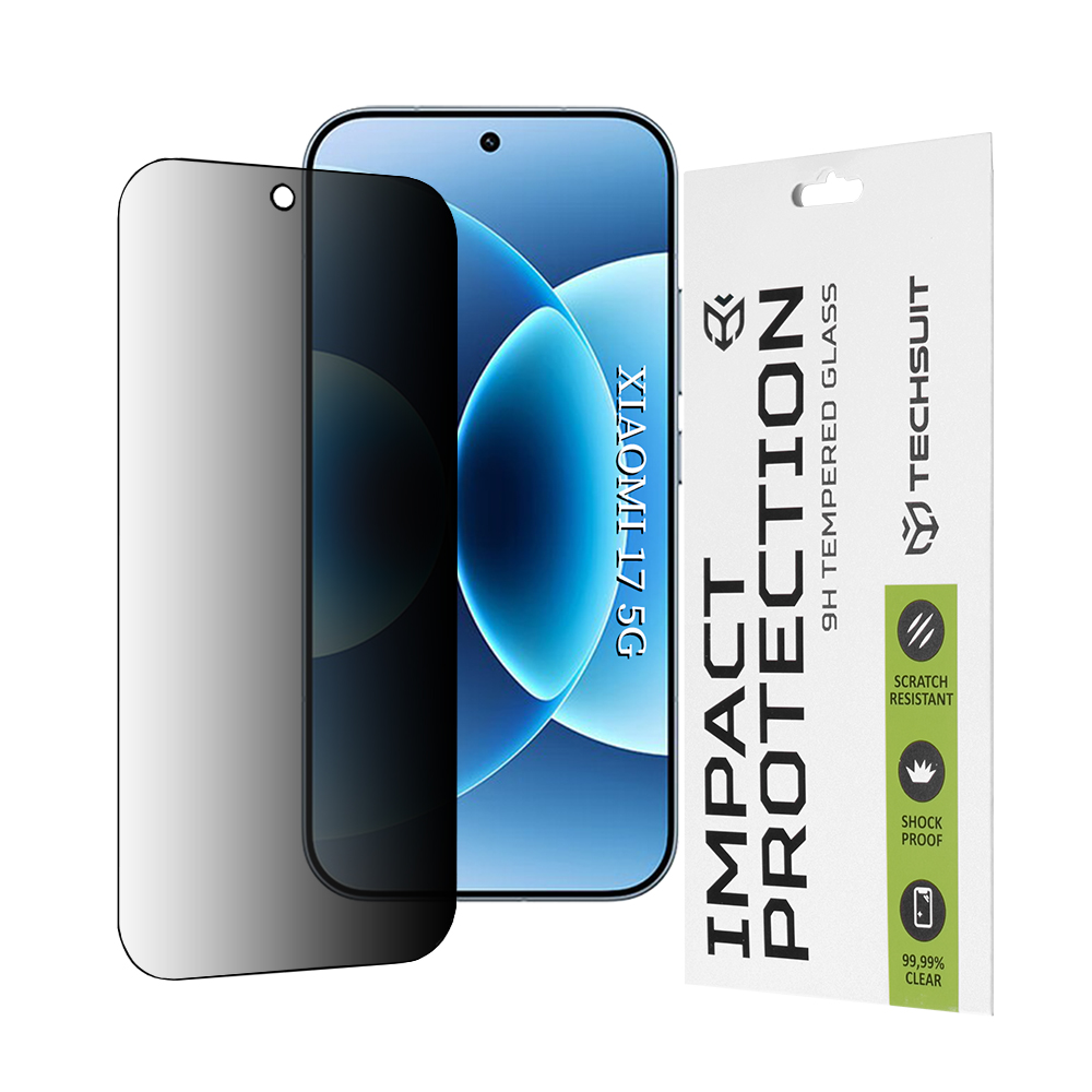 Levně Techsuit 111D Privacy Full Glue pro Xiaomi 17 černá