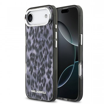 Zadní kryt Karl Lagerfeld IML Leopard MagSafe pro iPhone Air Grey